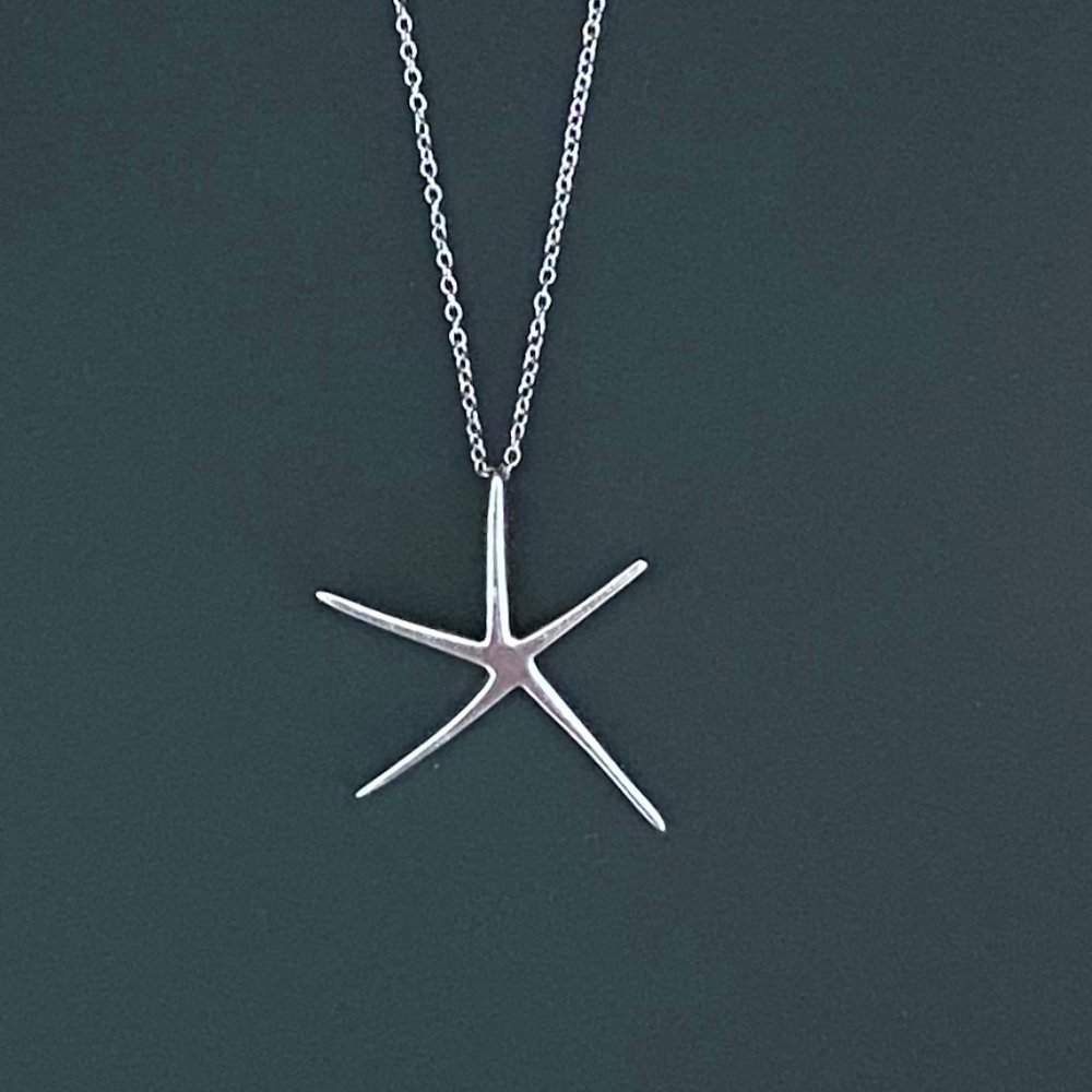 Sterling Silver Starfish Beach Necklace